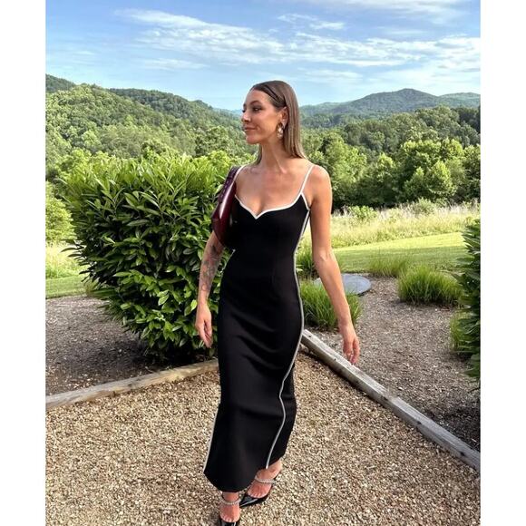 Paris Georgia Heart Dress in Black & White - Picture 3 of 16